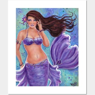 Gentle Breeze Mermaid by Renee Lavoie Posters and Art